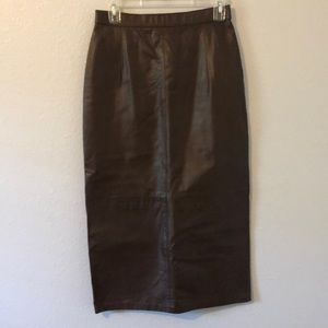 100% Leather Skirt